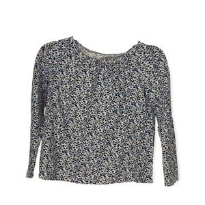 Long Sleeve Floral Top from Lands’ End Size 5-6